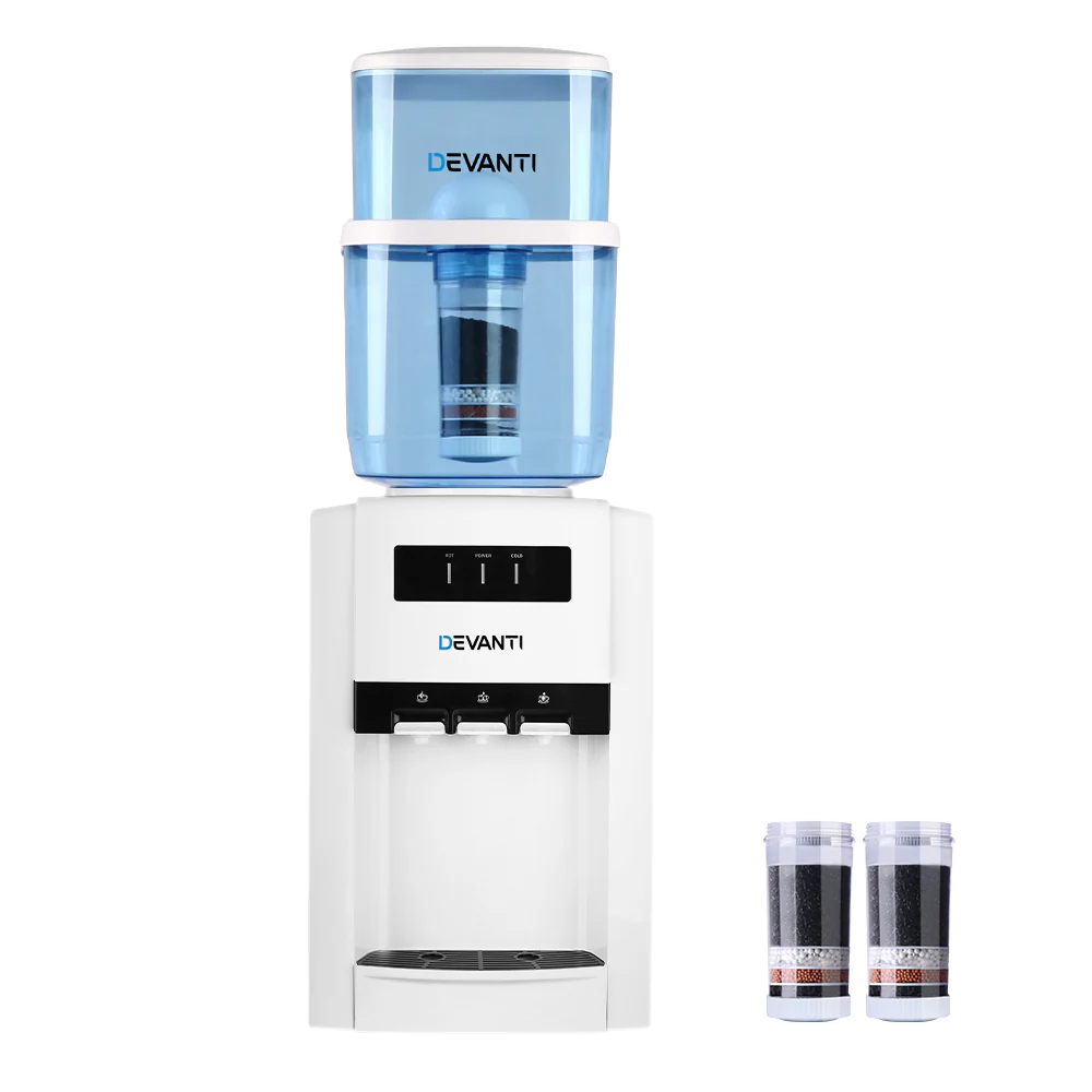 Devanti Water Cooler Dispenser Bench Top 22L with 2 Filter - Nurns