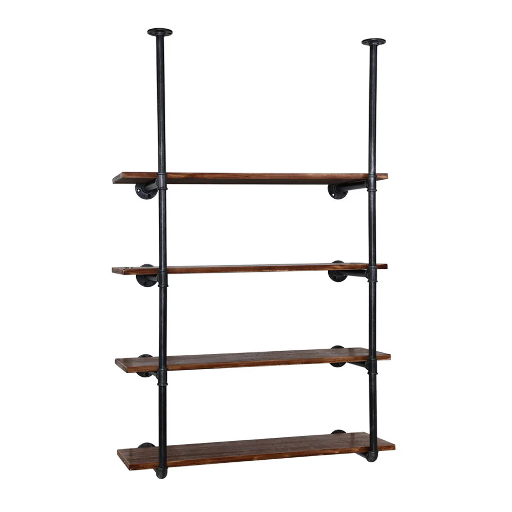 Artiss Bookshelf DIY Pipe Shelf 4 Tiers - Inge - Nurns