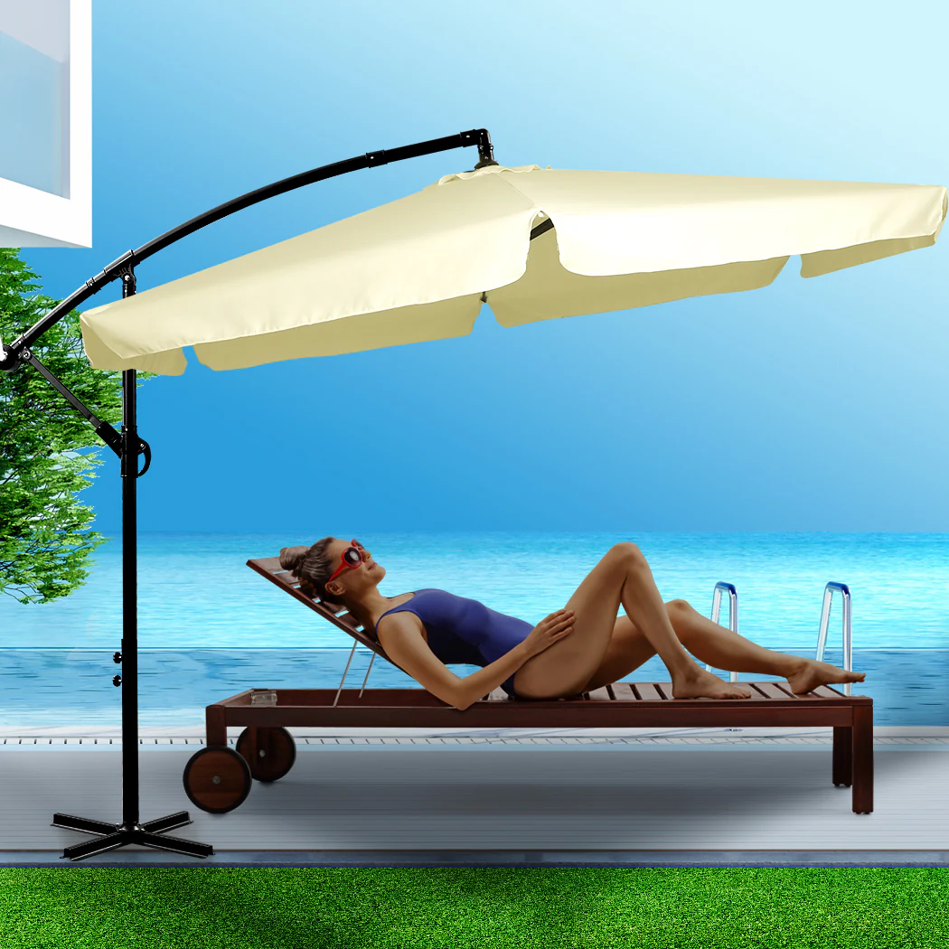 Mountview 3M Outdoor Umbrella Beach Beige Without Base - Nurns