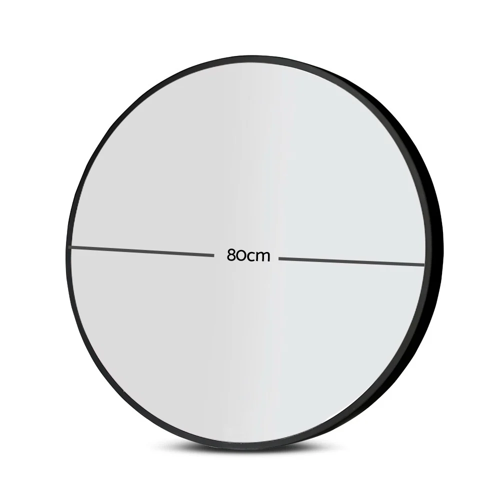 80cm Wall Mirror Bathroom Round Makeup Mirror - Nurns