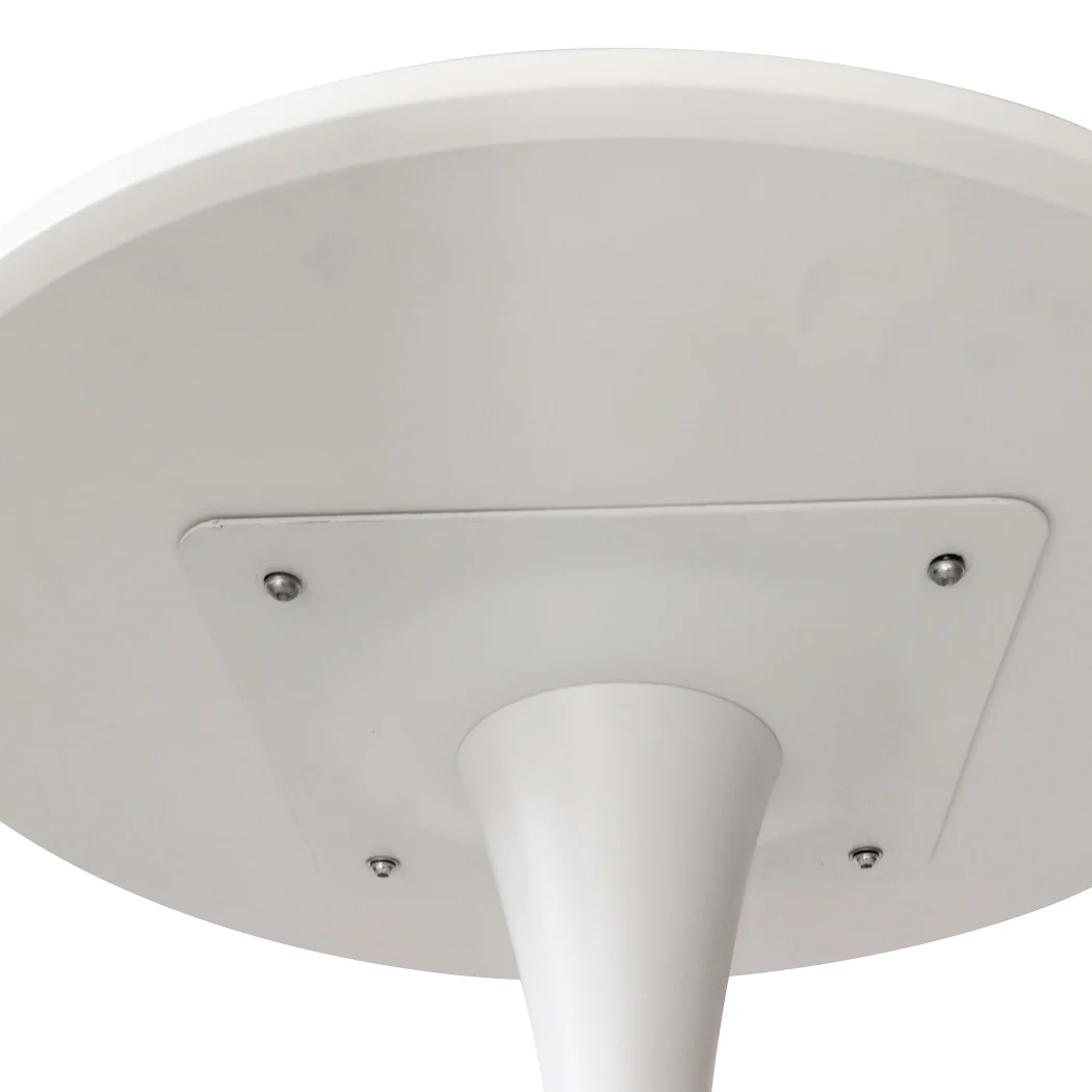 Set of 2 Round Bar Table Pub Tables - White - Nurns