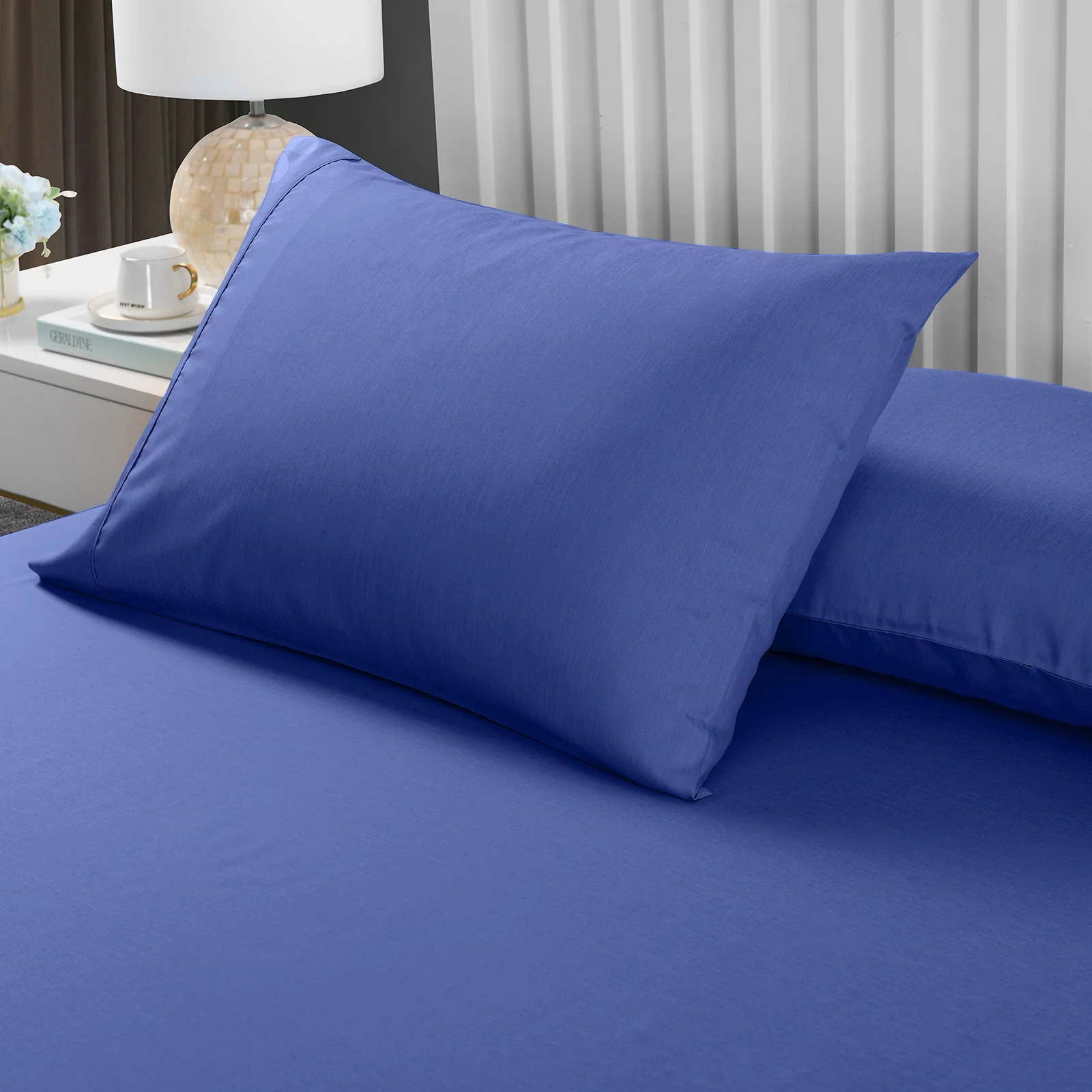 King Royal Comfort Bamboo Cooling 2000TC 3-Piece Combo Set - Royal Blue - Nurns