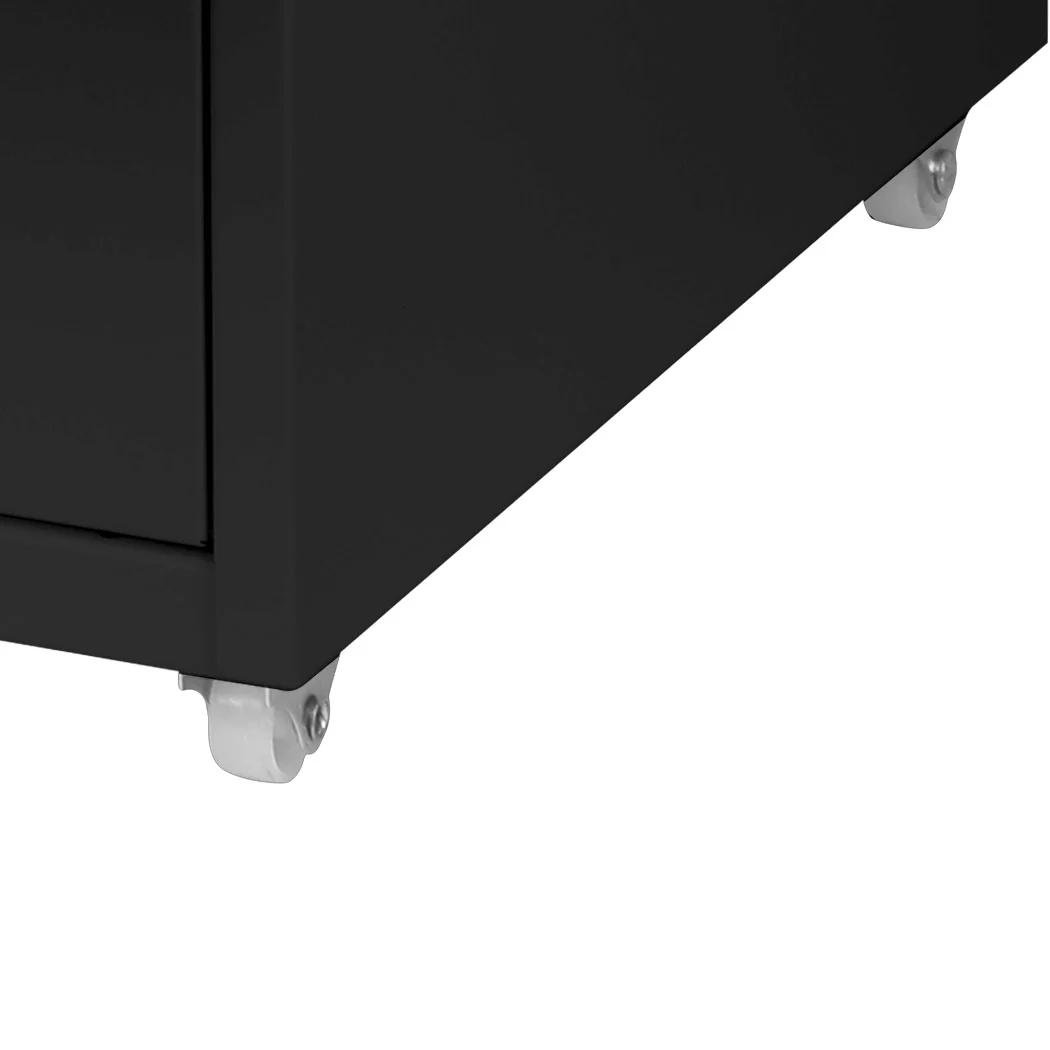 Levede 8 Drawer Office Cabinet Drawers Black - Nurns