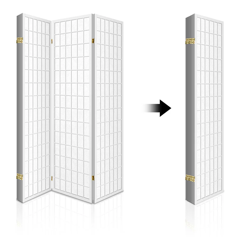 6 Panel Room Divider Screen 261x179cm - White - Nurns