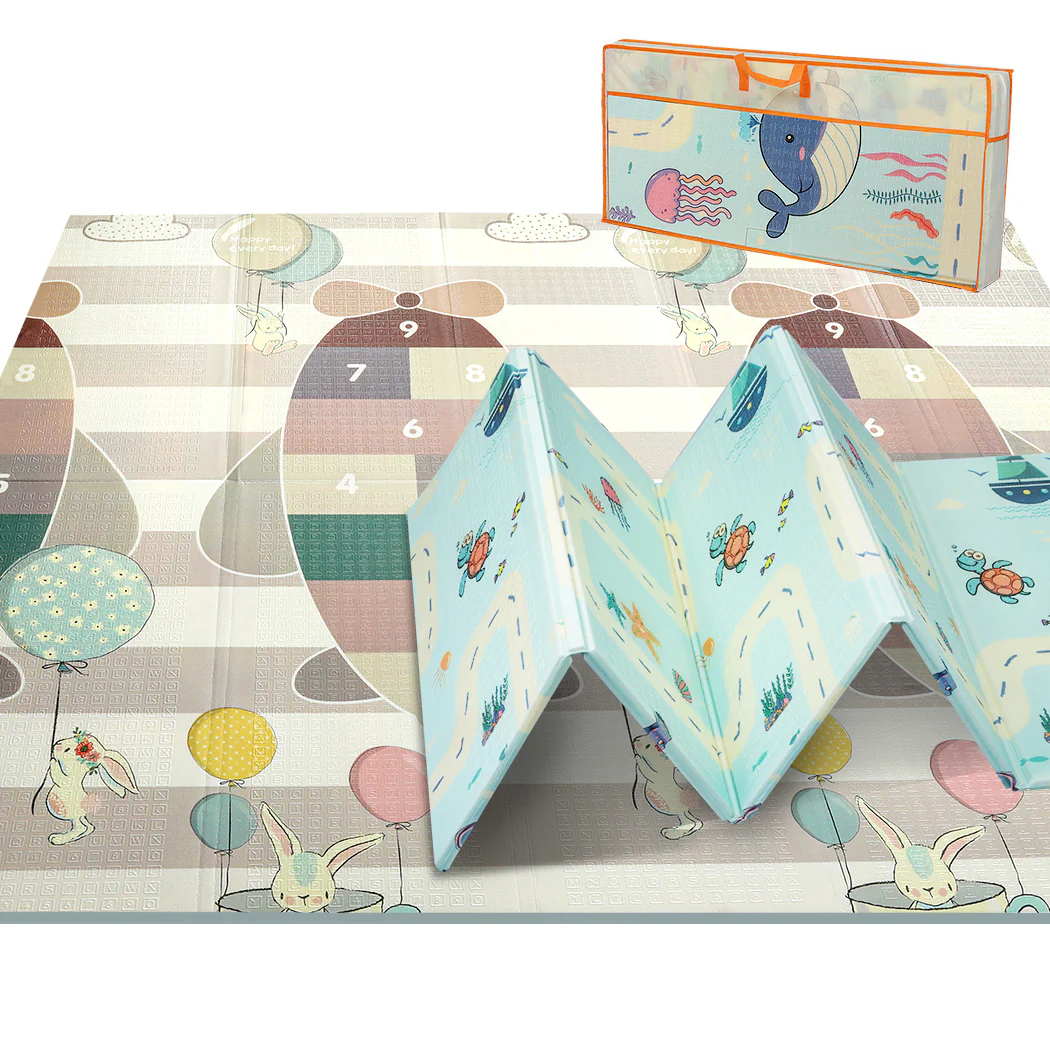 BoPeep Kids Play Mat Baby Crawling Pad Floor Foldable XPE Foam Non-slip Star - Nurns