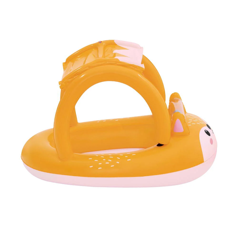 Kids Inflatable Fox Swim Float Floating Seat Canopy Pool Toys 94x66CM - Nurns