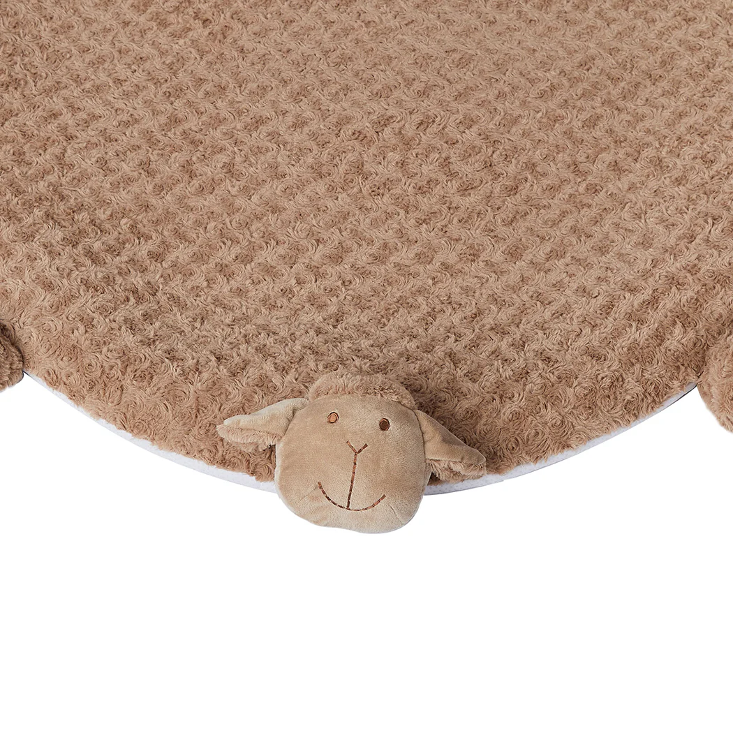 LARGE Dog Beds Pet Calming Squeaky - Tan - Nurns