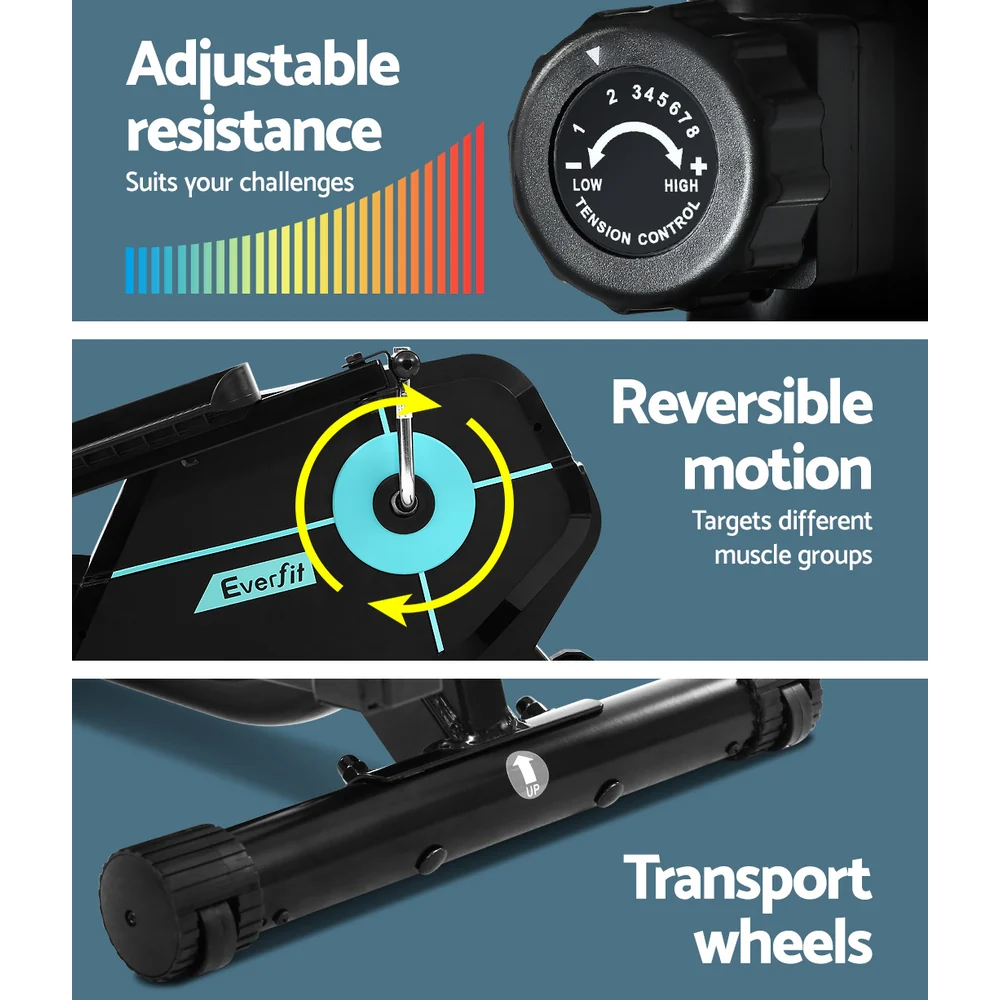 Everfit Exercise Bike Elliptical Cross Trainer Home Gym Fitness Machine Magnetic - Nurns