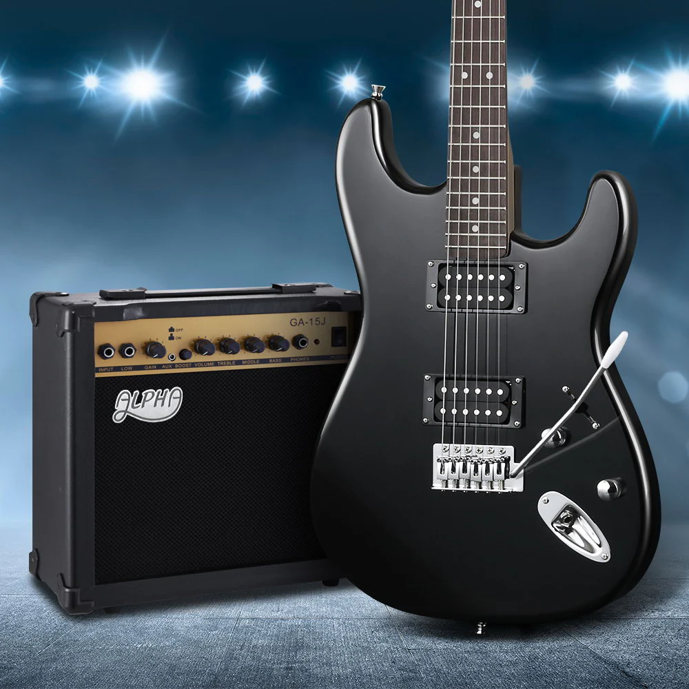 Alpha 41 Inch Electric Guitar Humbucker Pickup Switch Amplifier Skull Pattern - Nurns