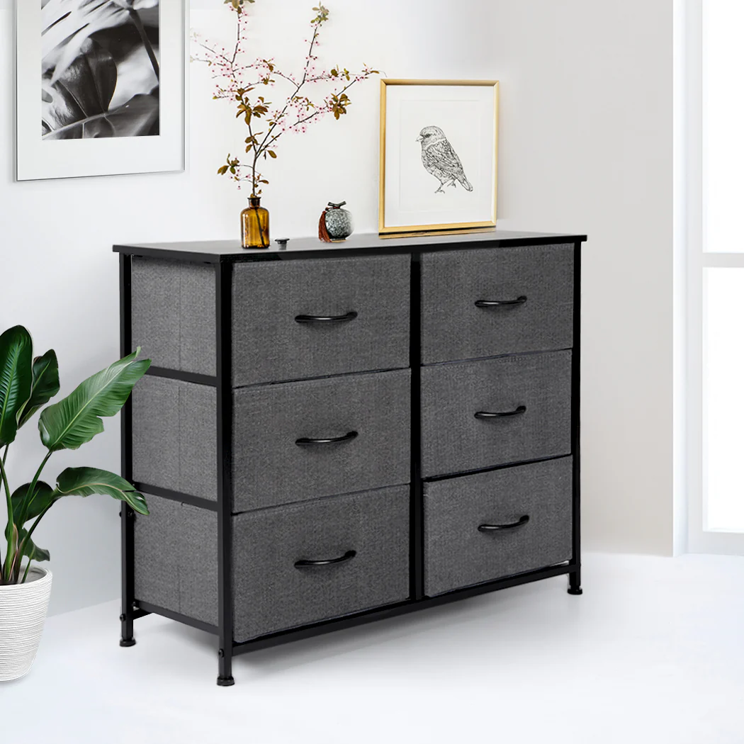 Levede Storage Cabinet Tower Chest Dark Grey - Nurns