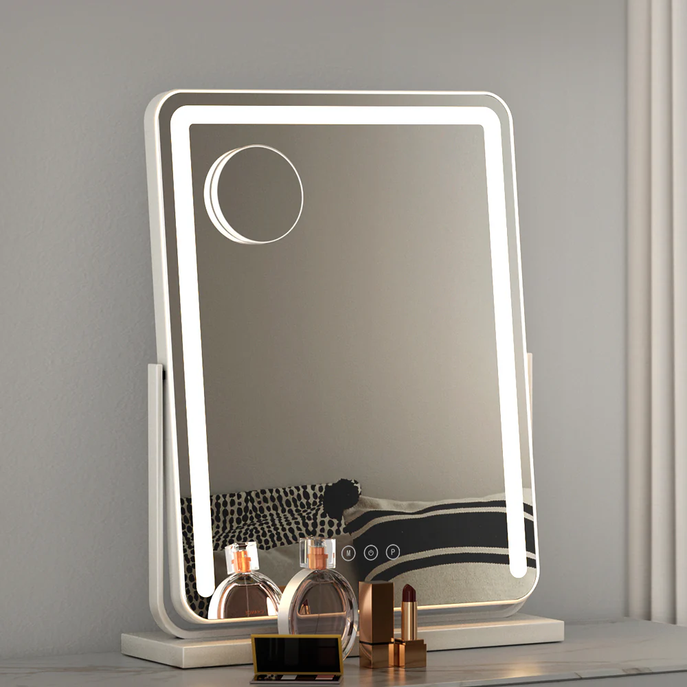 Makeup Mirror with Lights Hollywood Vanity LED Mirrors White 40X50CM - Nurns