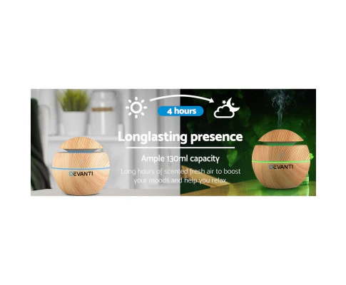 Aroma Diffuser Aromatherapy Light Wood 130ml - Nurns