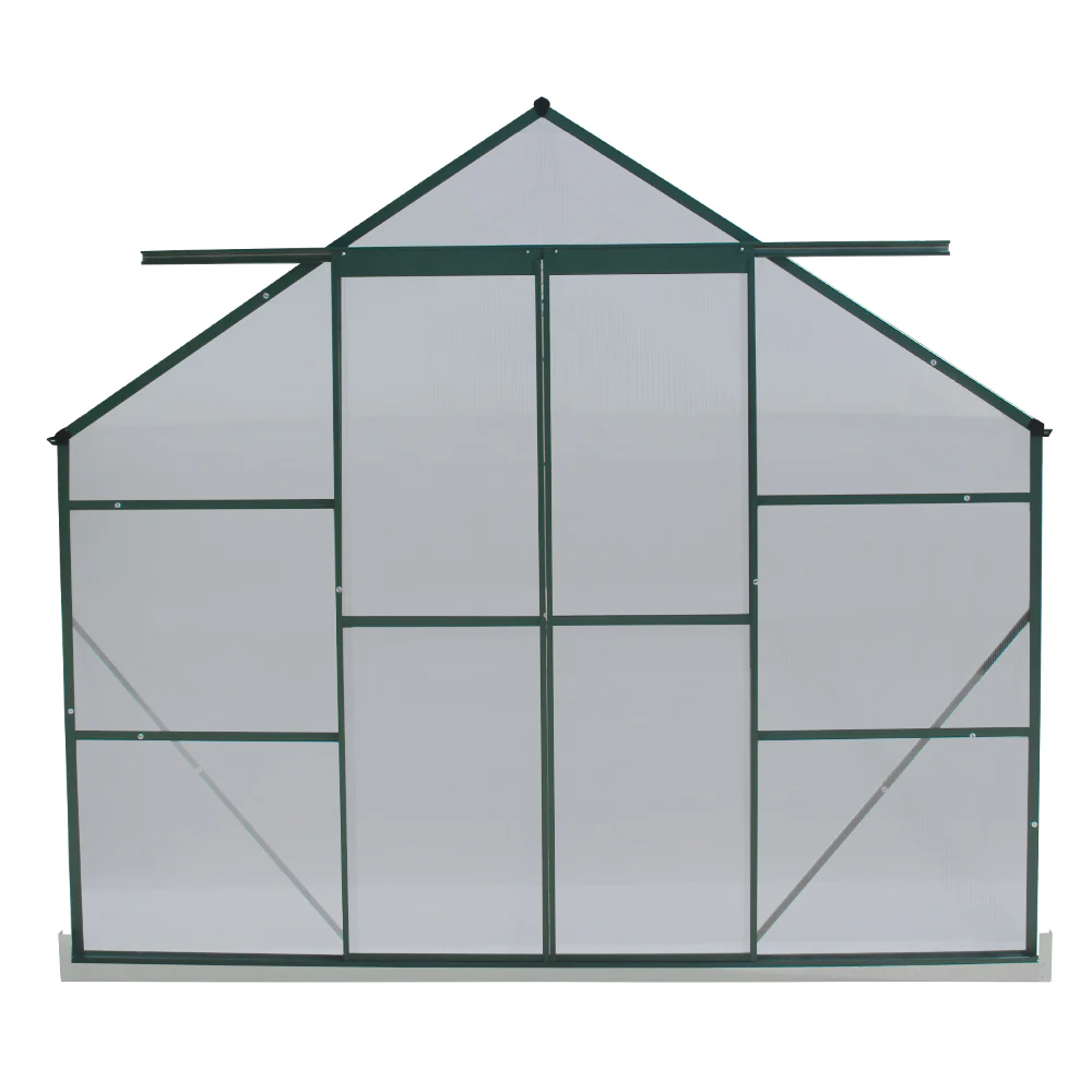 Greenfingers Greenhouse 6.3x2.44x2.1M Aluminium Polycarbonate Green House Garden Shed - Nurns