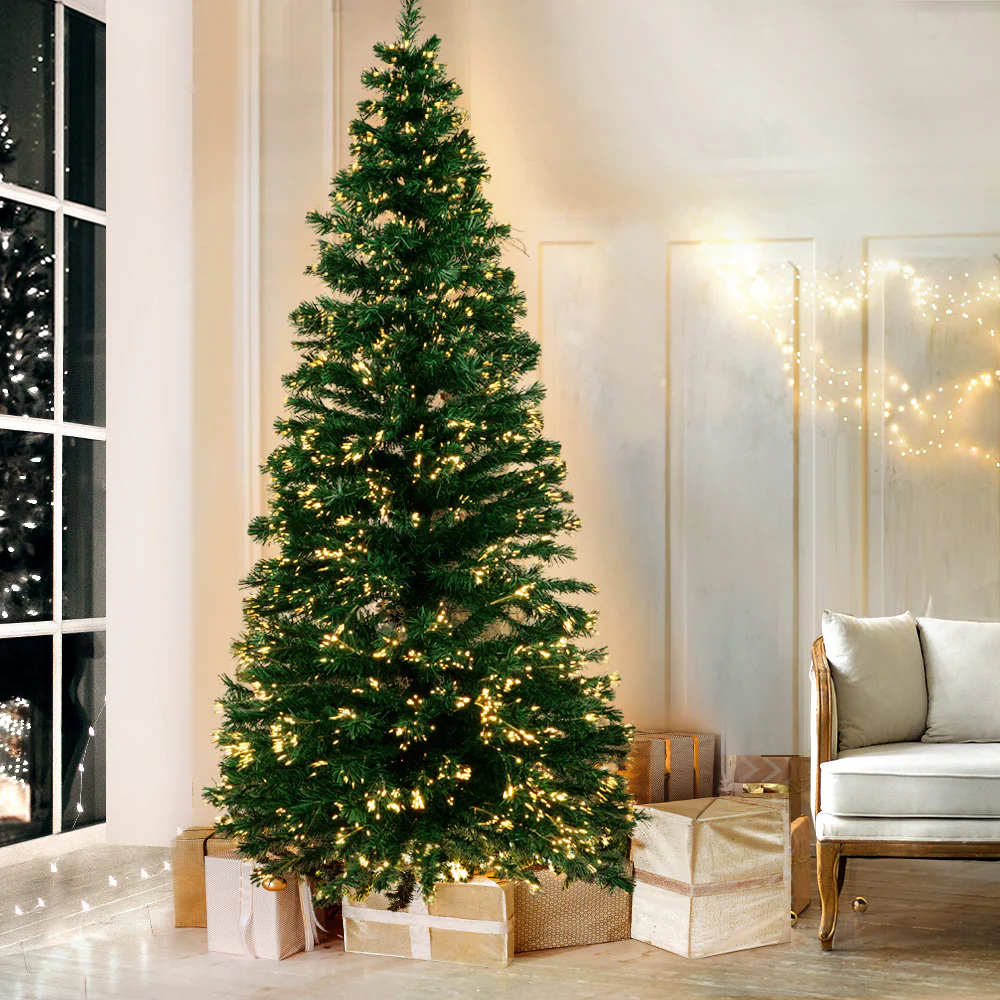 6ft 1.8m 300 Tips Christmas Tree Optic Fibre Xmas tree - Warm White - Nurns