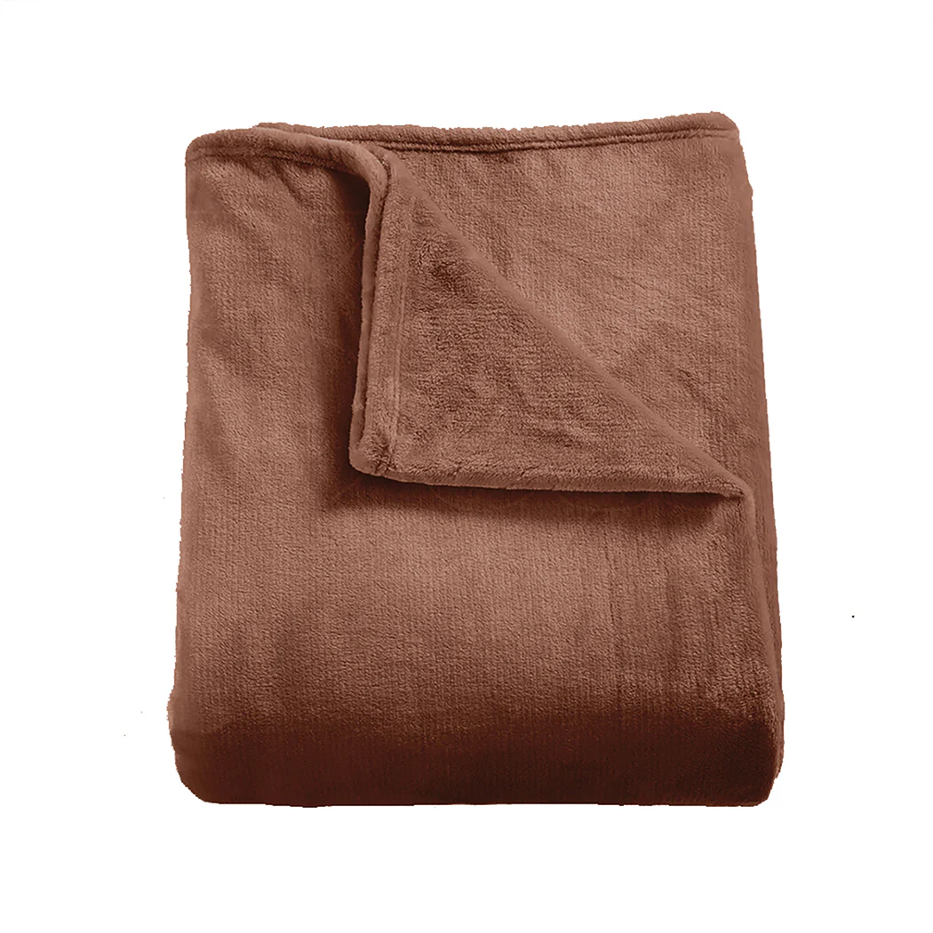 Waylon Throw Ultra-Soft Blanket 320gsm 220x160cm Warm - Mink - Nurns