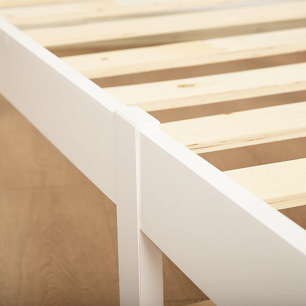 Gilly Wooden Bed Frame - White King Single - Nurns