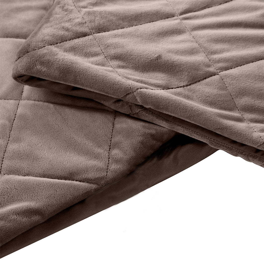Winston Weighted Soft Blanket 9KG Anti-Anxiety Gravity - Brown - Nurns