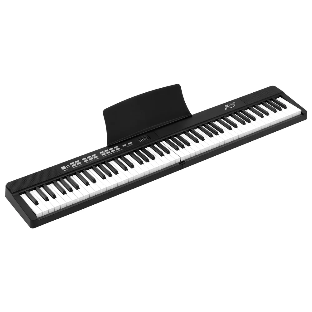 Alpha 88 Keys Foldable Electronic Piano Keyboard Digital Electric w/ Carry Bag - Nurns