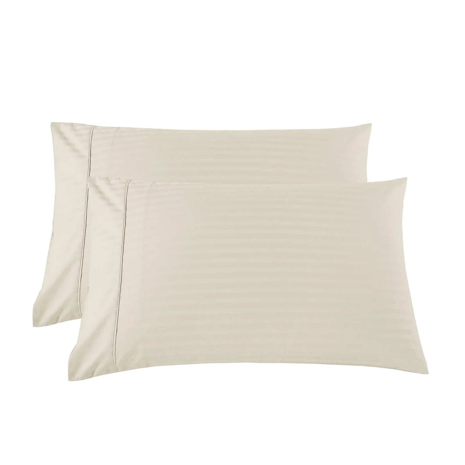 Queen Kensington 1200TC Cotton Sheet Set Stripe - Sand - Nurns