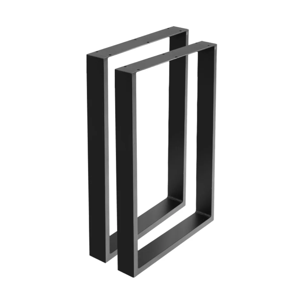 Set of 2 Coffee Dining Steel Table Legs 71x50cm Industrial Vintage Bench Metal Box - Nurns