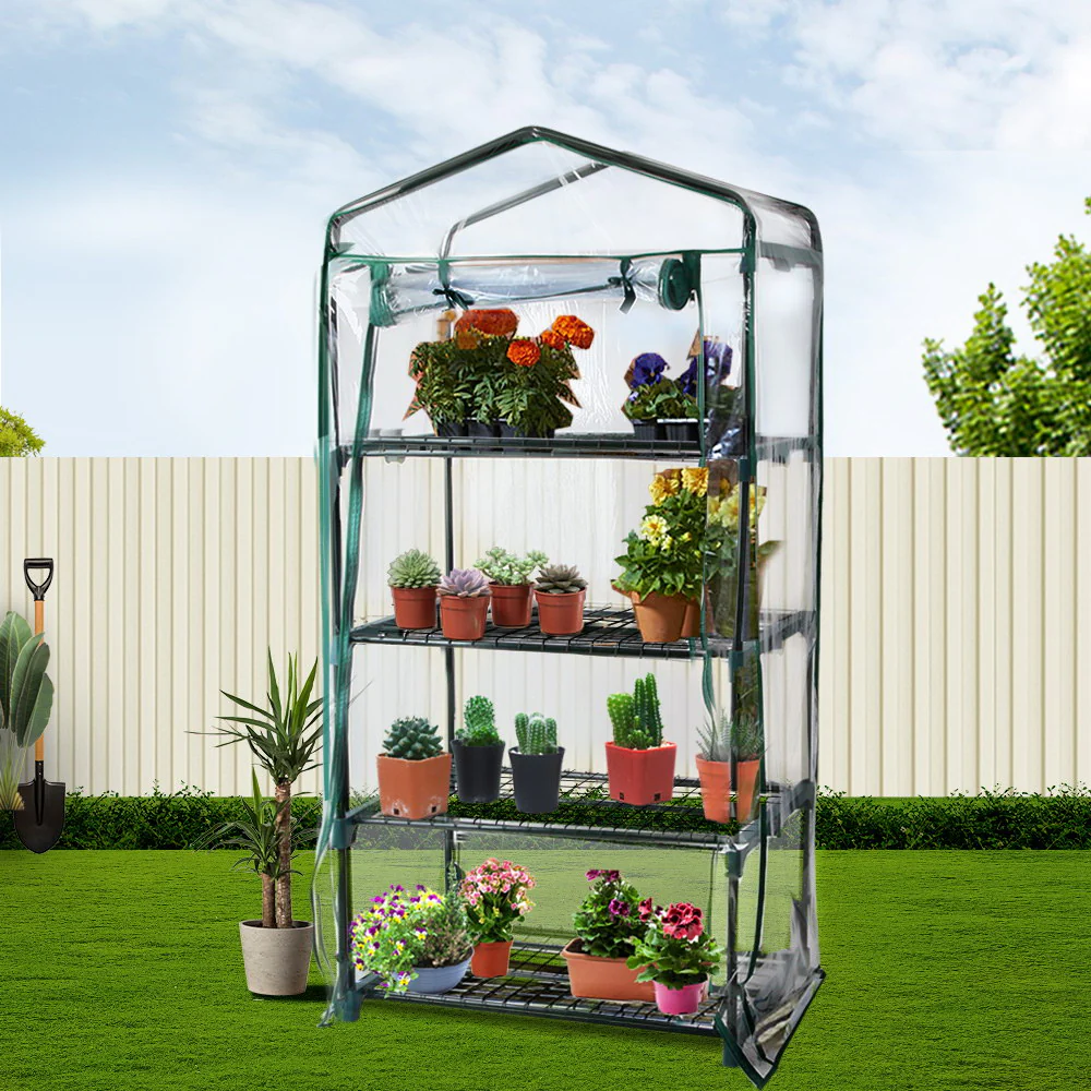 Greenfingers Greenhouse 4 Tiers Mini Green House Garden Bed Planter Box 1.6x0.7x0.5M - Nurns