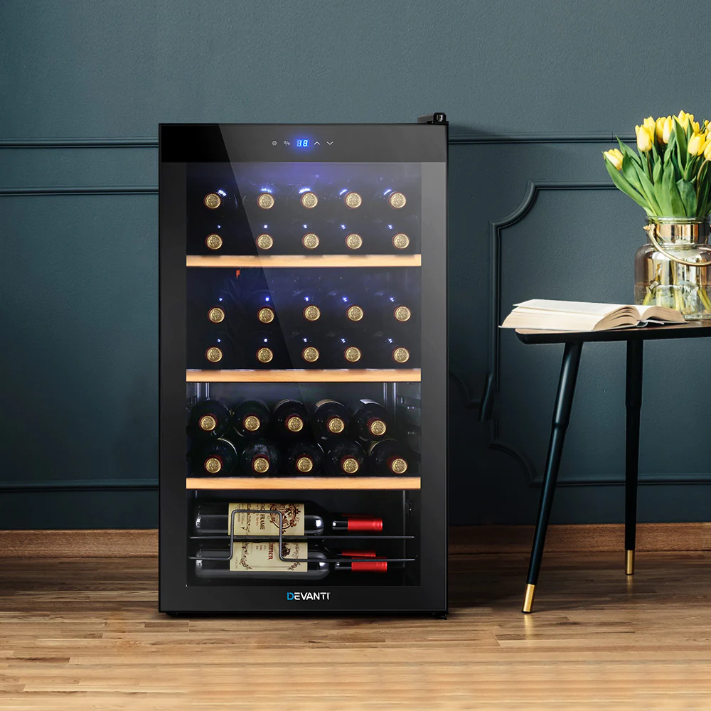 Devanti Wine Fridge Cooler 34 Bottles - Nurns