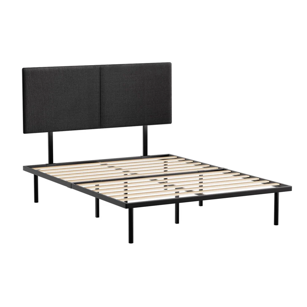 Norie Bed Frame Metal Frame - Black Queen - Nurns