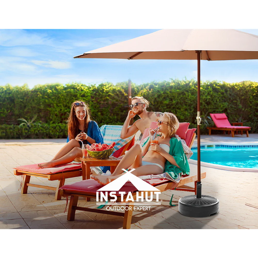 Instahut 51cm Outdoor Umbrella Base Round Stand Pod - Nurns