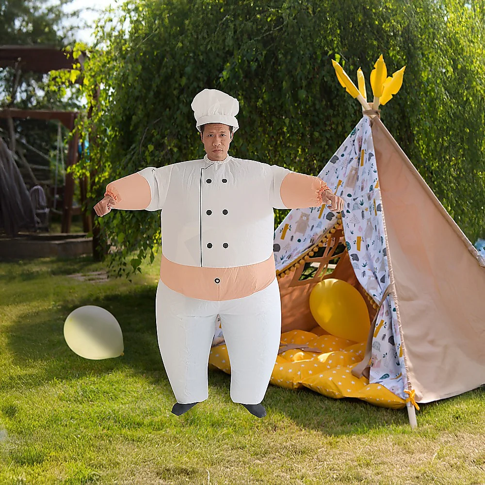CHEF Fancy Dress Inflatable Suit - Fan Operated Costume - Nurns
