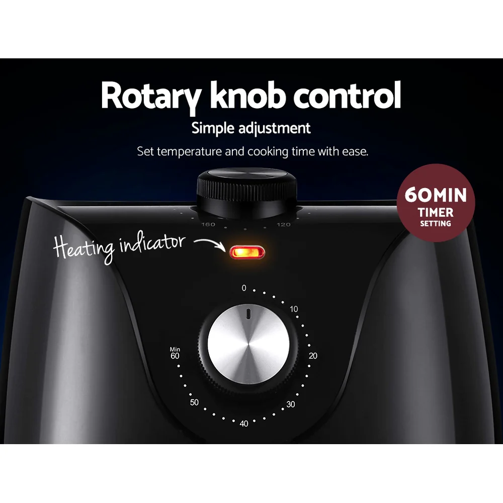 Devanti Air Fryer 2.5L Knob Fryers - Nurns