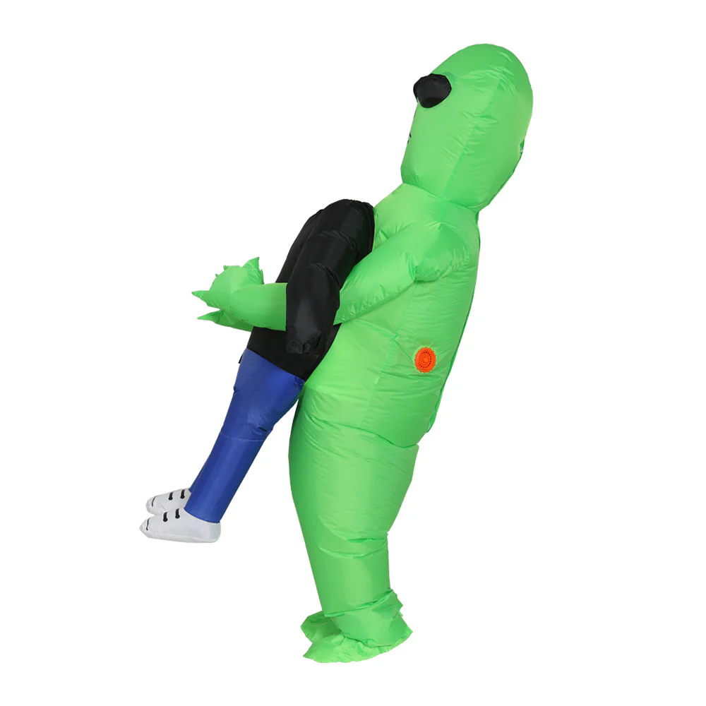 Inflatable Green Alien Costume Adult Suit Blow Up Party Fancy Dress Halloween Cosplay - Nurns