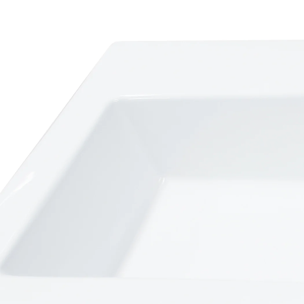 Rectangular Ceramic Basin Bathroom Wash Counter Top Hand Wash Bowl Sink Vanity Above Basins - Nurns