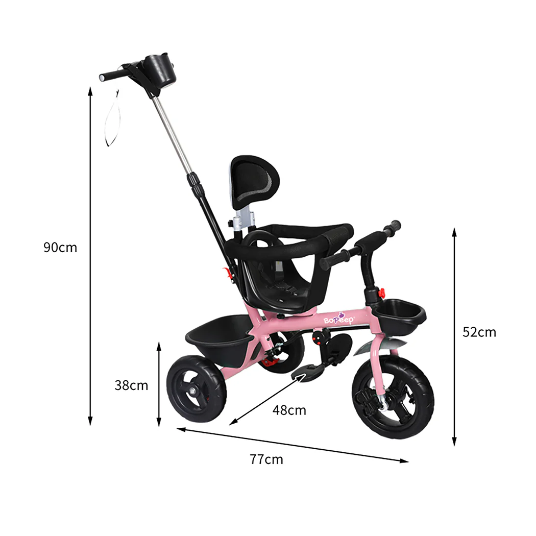 Kids Tricycle Ride On Trike Toddler - Pink - Nurns