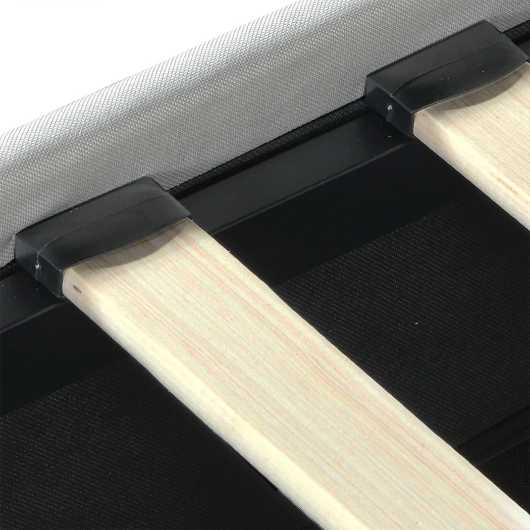 Emilia Bed Frame Tufted 4 Drawer - Cream Queen - Nurns