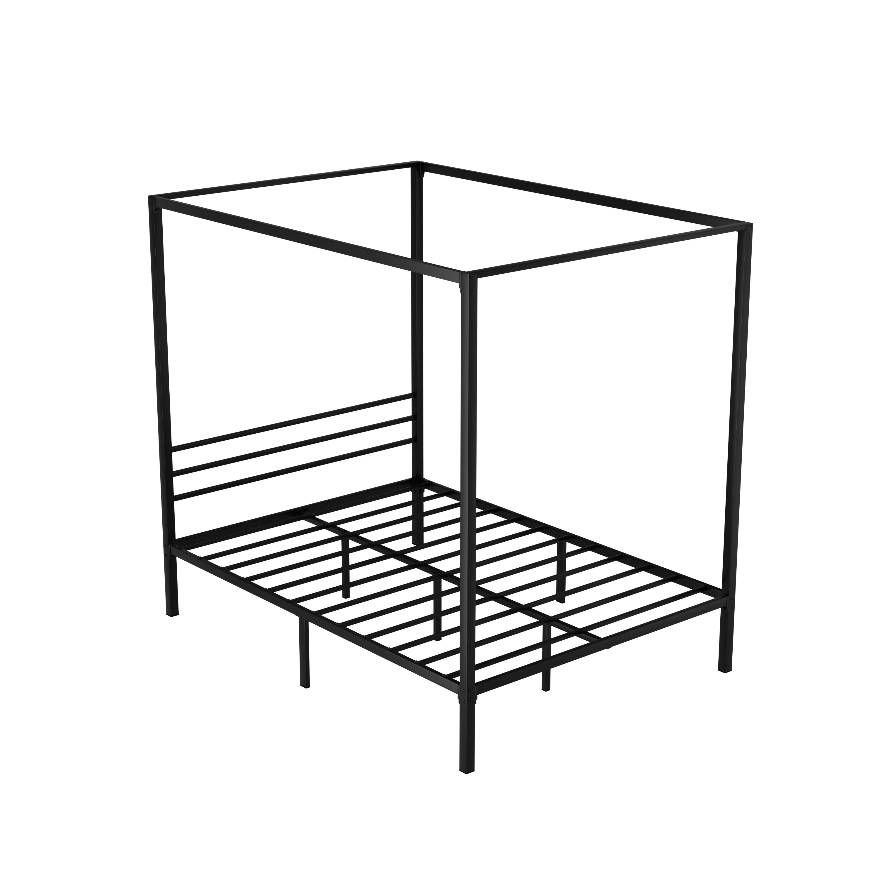 Taylor Metal 4-Poster Bed Frame - Black Double - Nurns