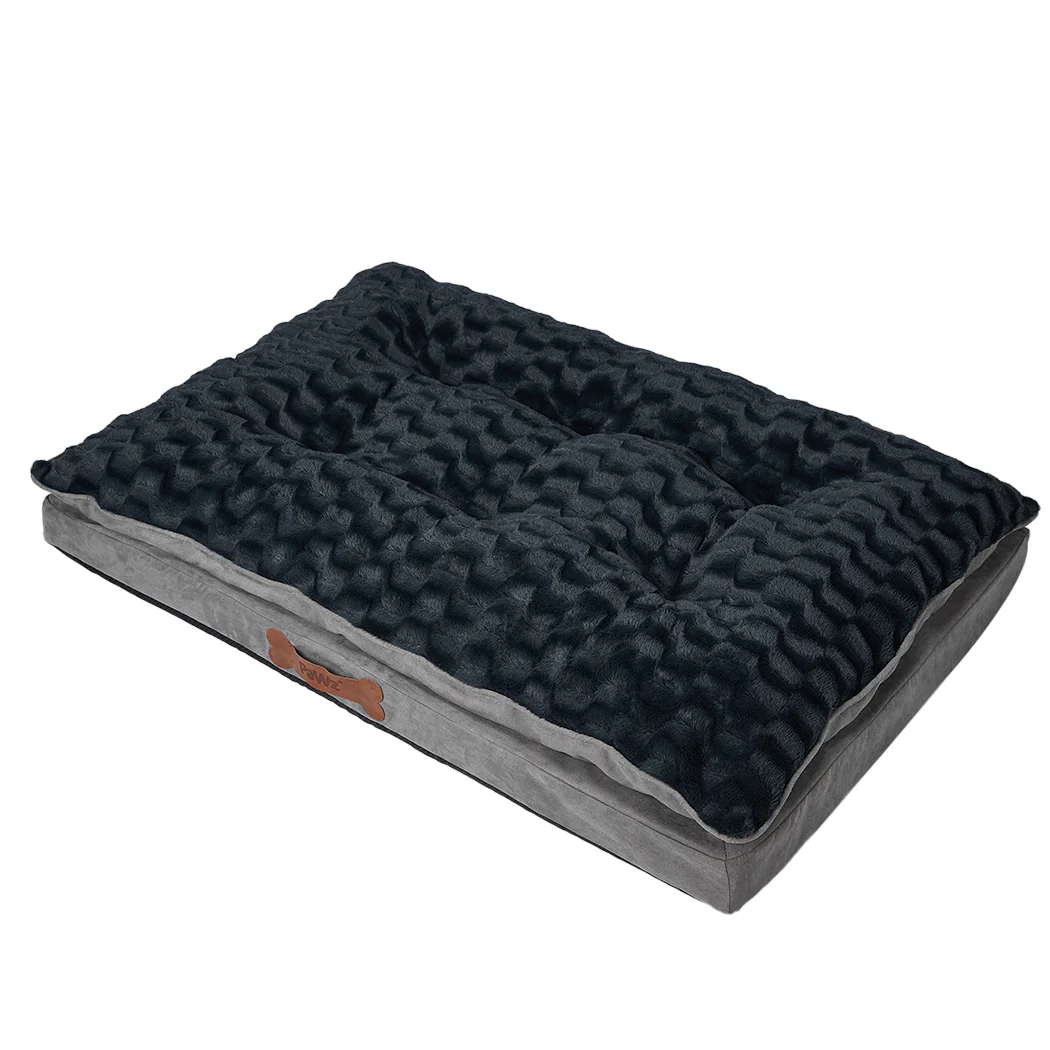 LARGE Dog Beds Calming Pet Removable - Grey - Nurns