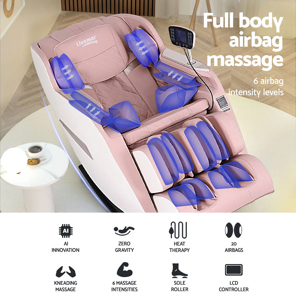 Dionysus Massage Chair Electric Recliner Home Massager - Pink - Nurns