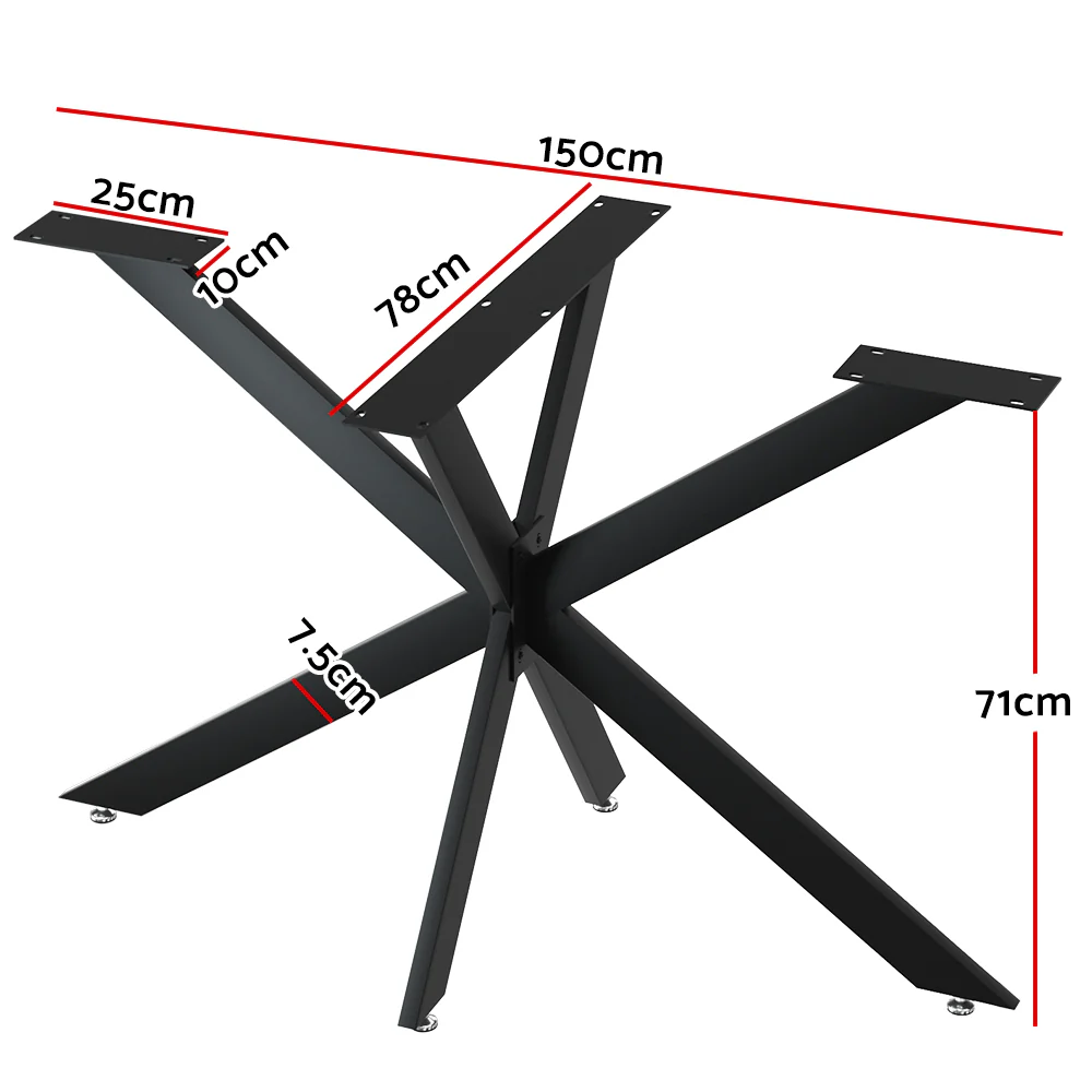 Table Legs Coffee Dining Table Legs DIY Metal Leg 150X78cm - Nurns