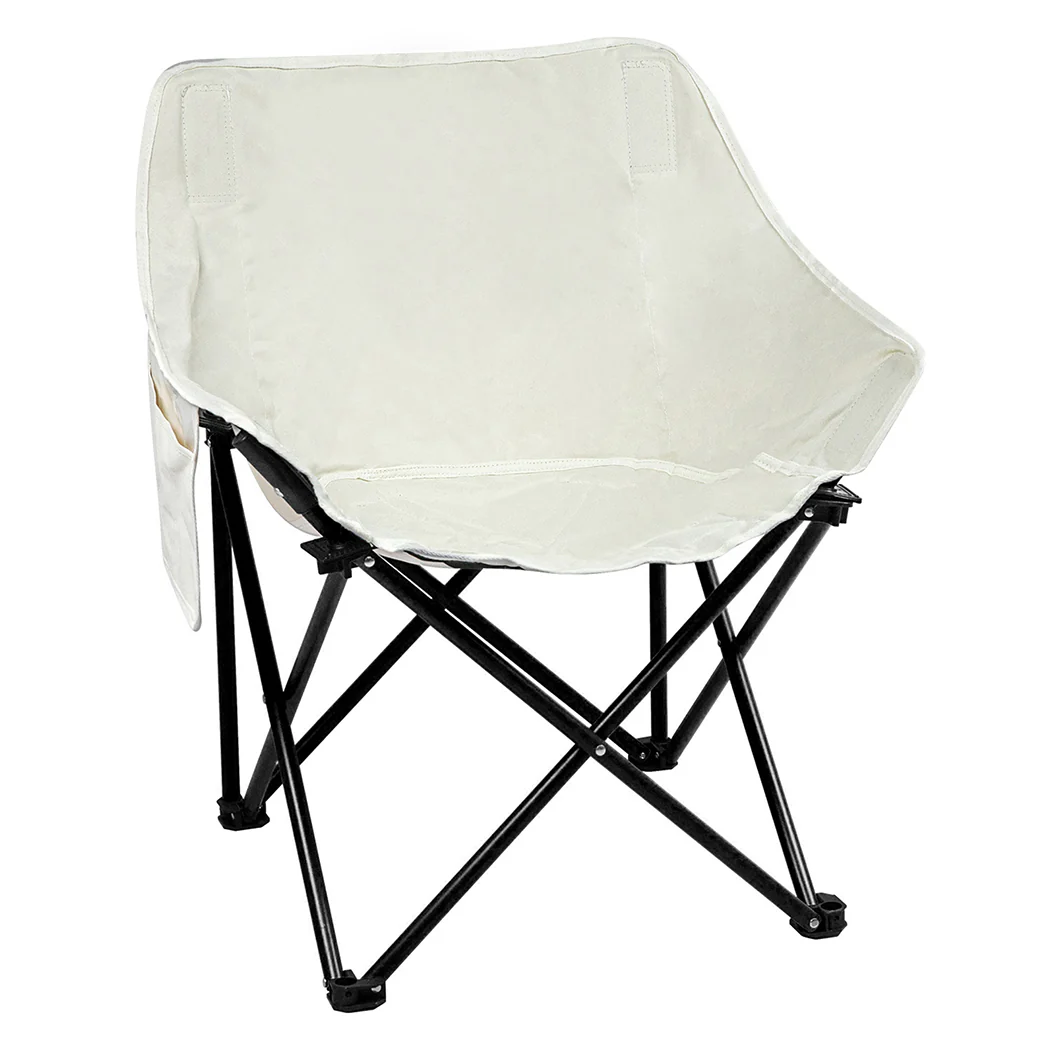 Folding Camping Moon Chair Lightweight - Beige - Nurns