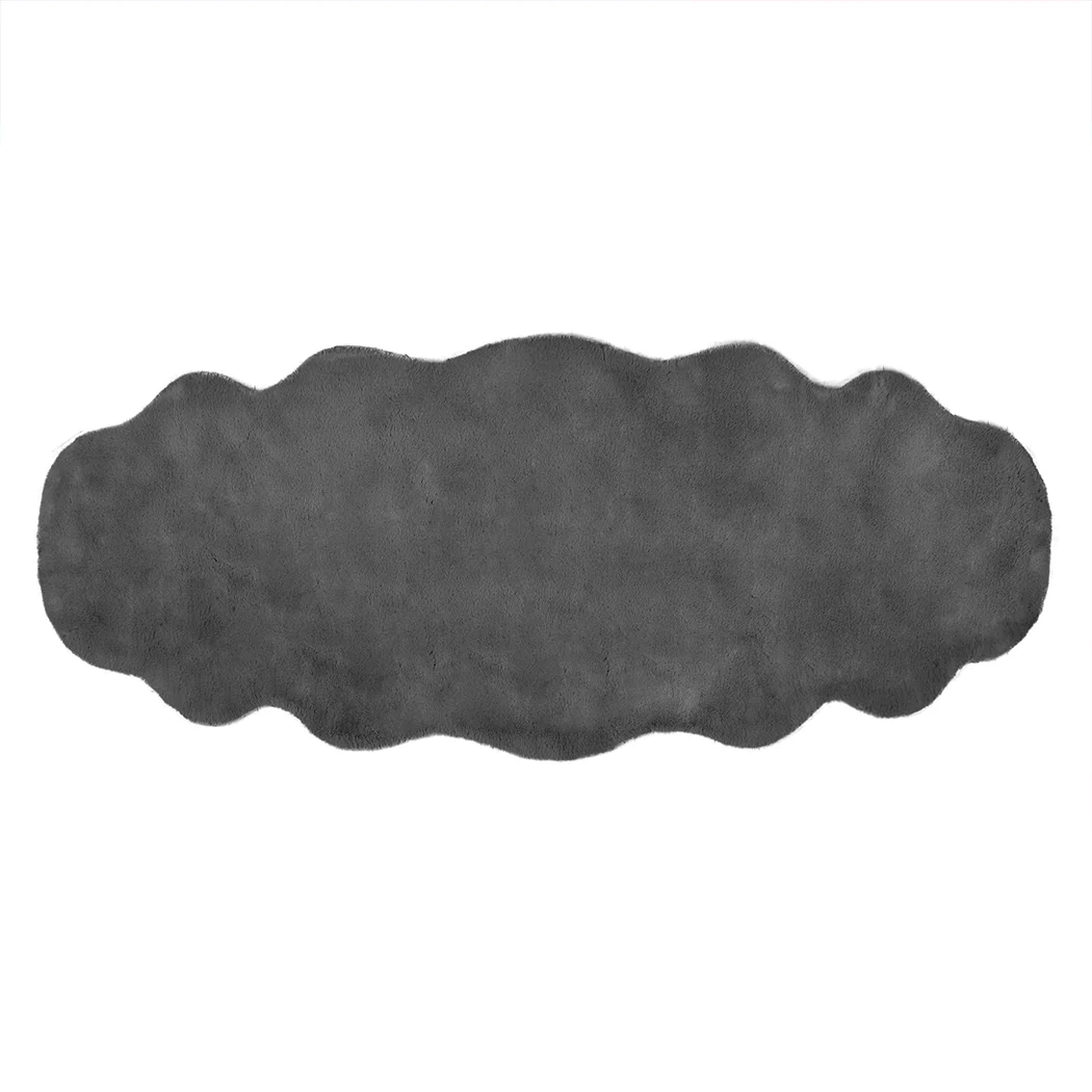 Lennon 80x200cm Floor Rug Area Rugs Cloud Fluffy - Grey - Nurns