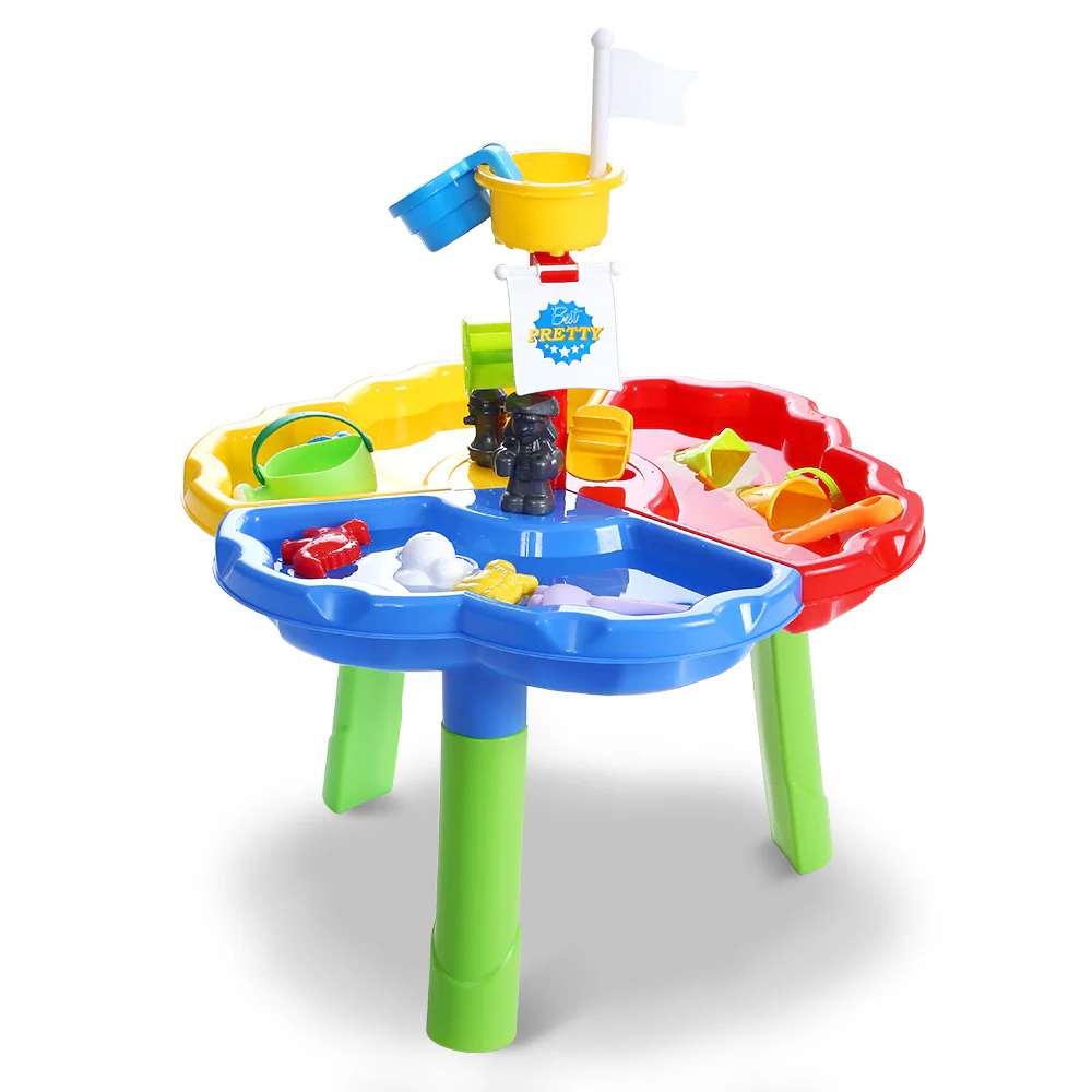 Kids Sandpit Pretend Play Set Outdoor Sand Water Table Beach Toy - Nurns