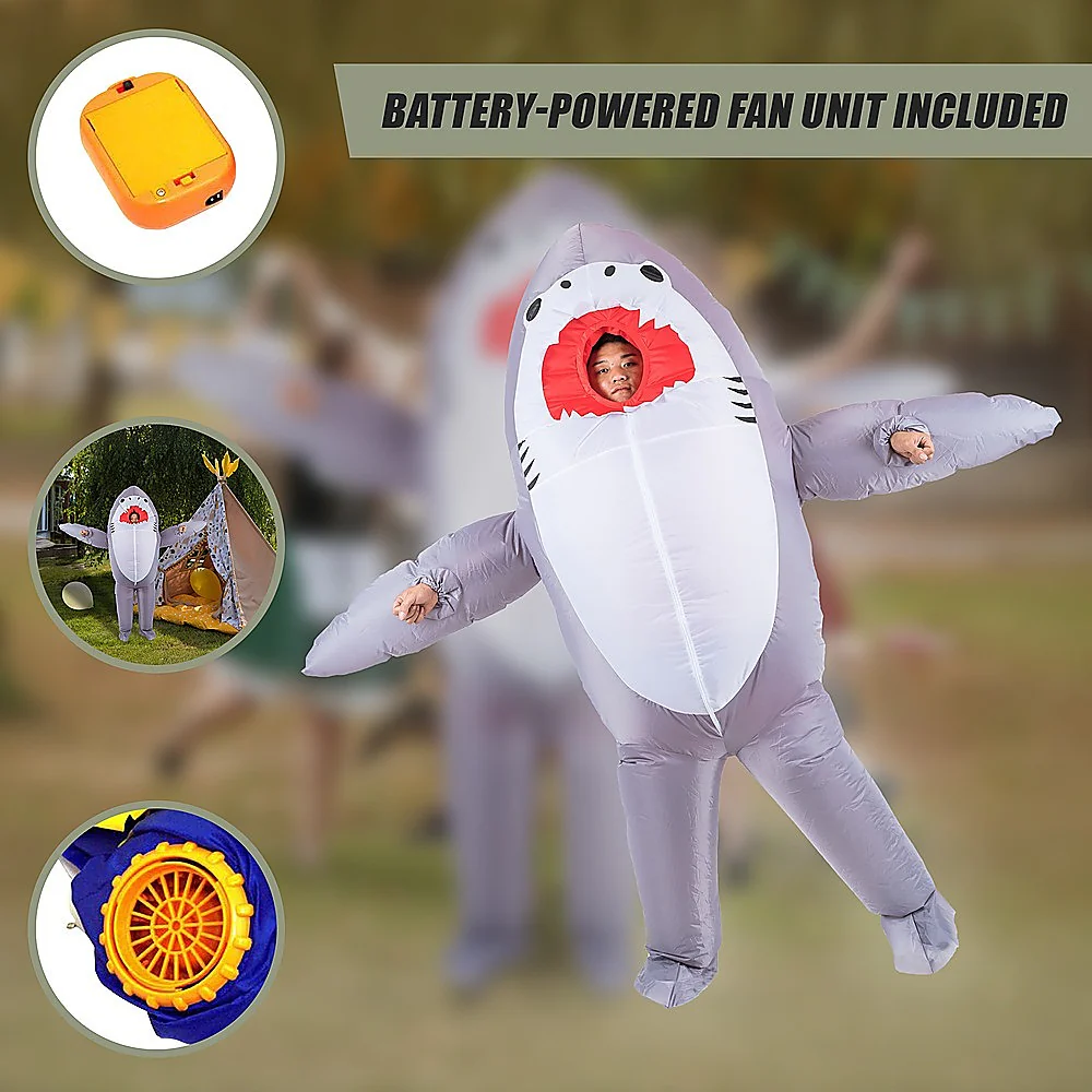 Shark Fancy Dress Fan Inflatable Costume Suit - Nurns