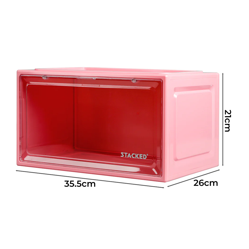Stacked Sneaker Display Case 6x Shoe Pink - Nurns