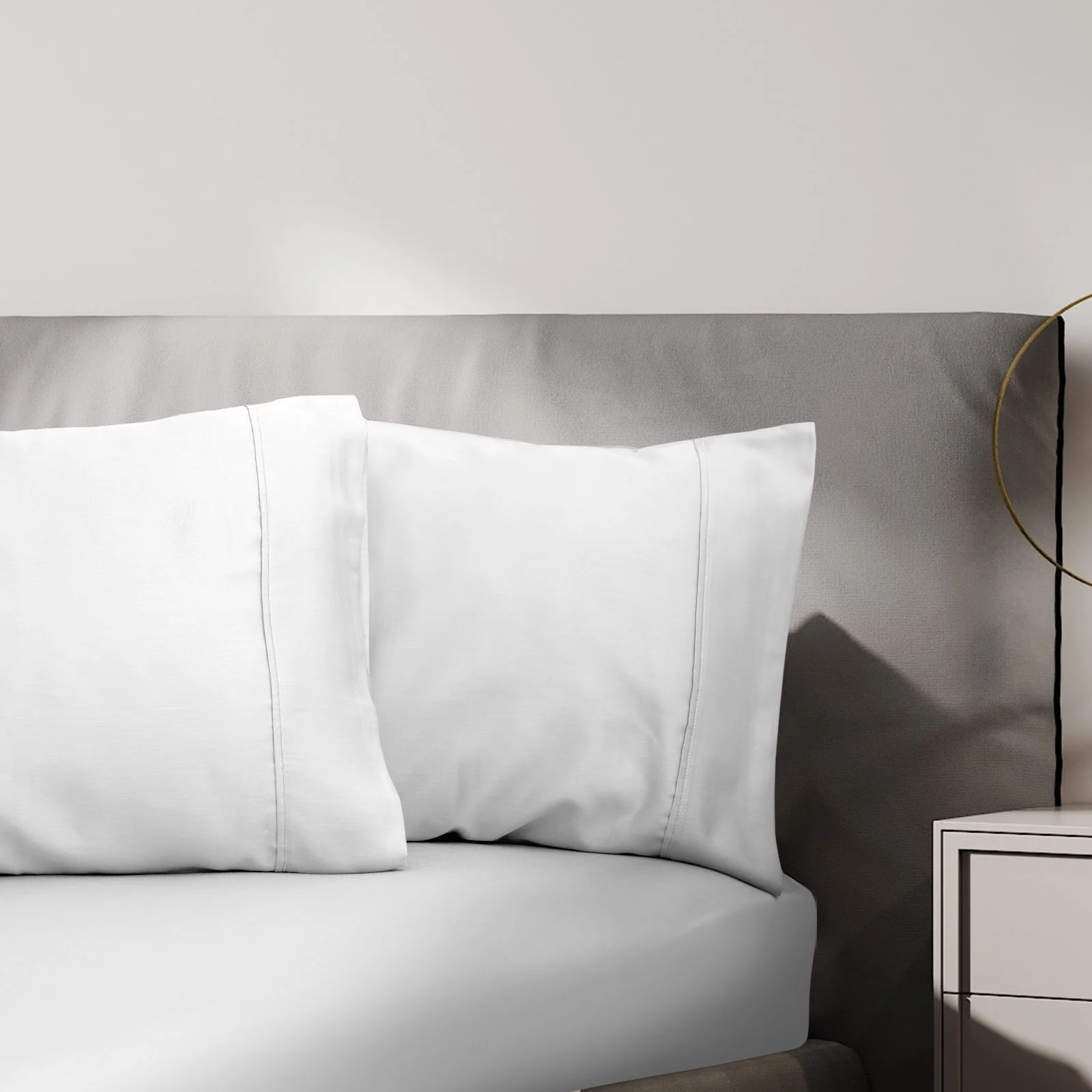 King Royal Comfort 1500TC Cotton Rich Fitted Sheet 3pc Set - White - Nurns