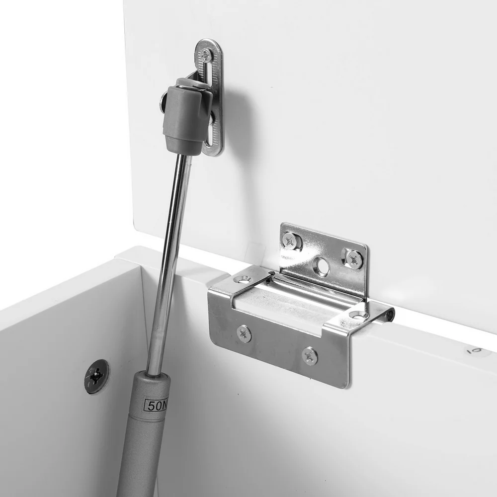 Storage Ottoman Blanket Box 140cm Fluted - White - Nurns