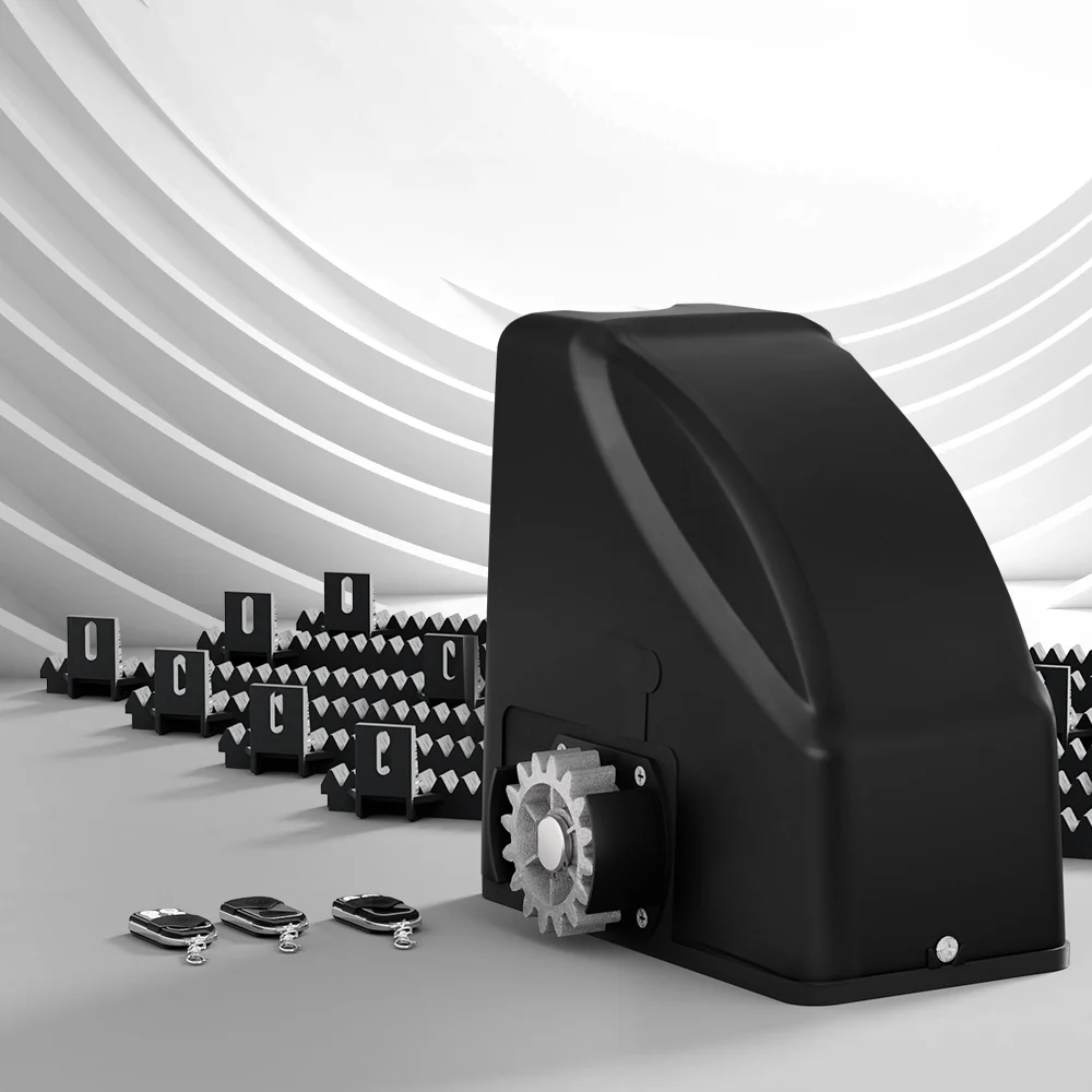 Automatic Sliding Gate Opener Kit Electric 6M 600kg 3 Control Remotes - Nurns