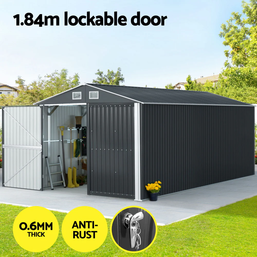 Giantz Garden Shed Sheds Outdoor Storage 3x5.38M Tool Workshop House Shelter - Nurns