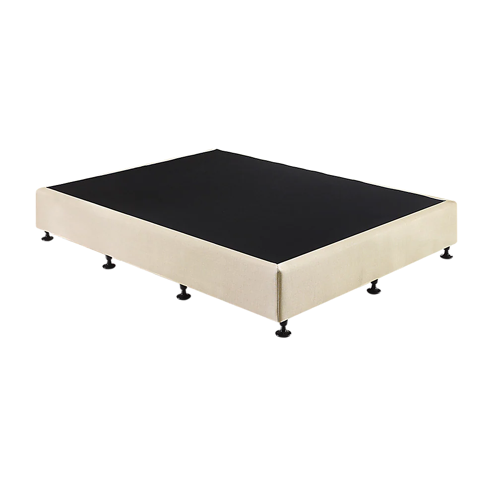 Frolic Ensemble Bed Base & Mattress Package with 34cm Mattress - Natural Sand Queen - Nurns