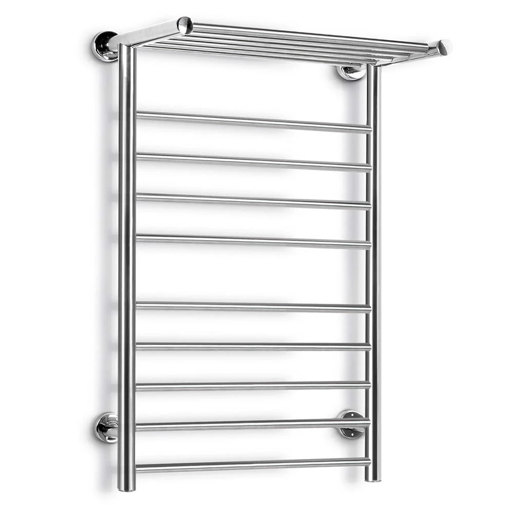 Electric Heated Towel Rail Rack 14 Bars Wall Mounted Clothes Dry Warmer - Nurns