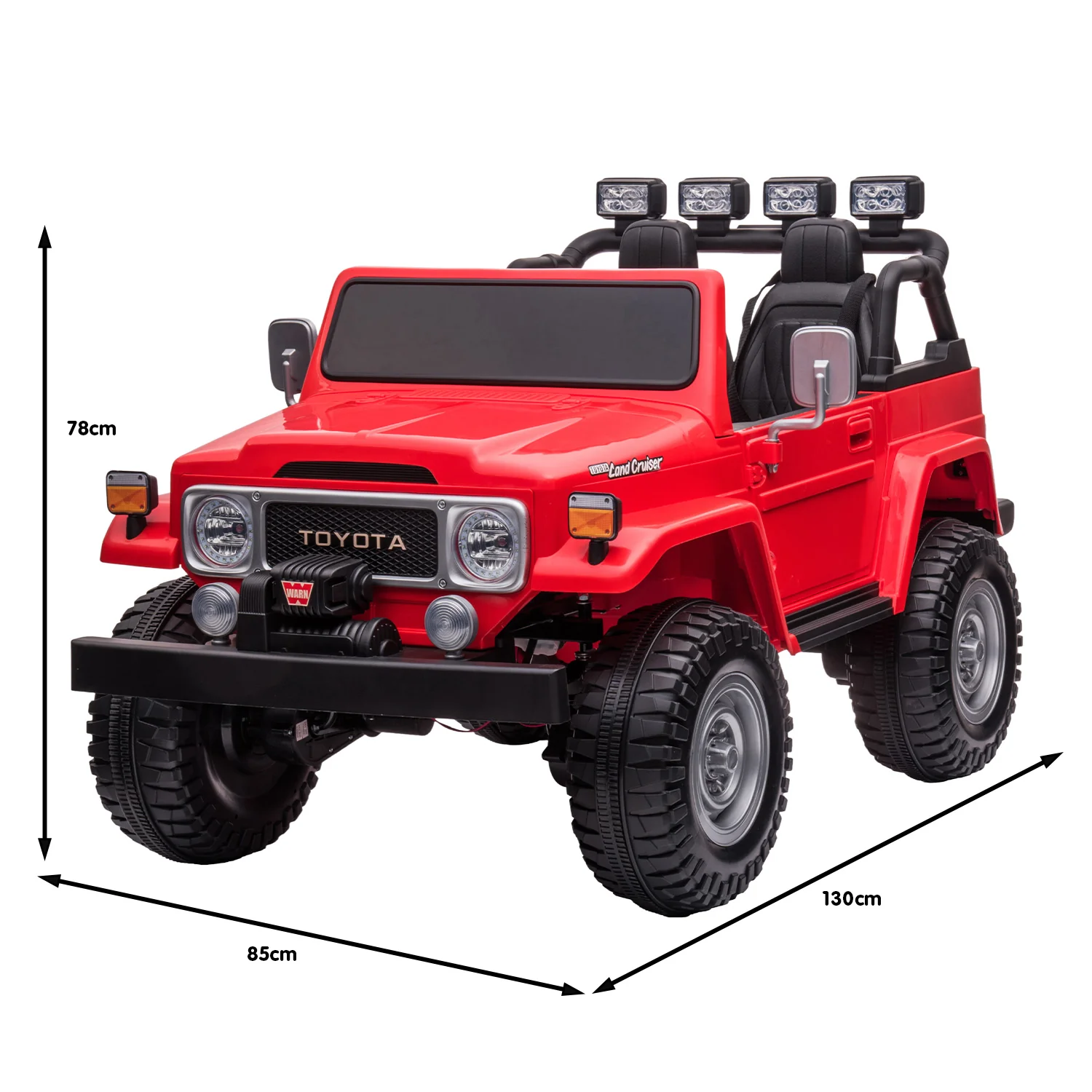 Kahuna Licensed Toyota FJ-40 Electric Kids Ride On Car by Kahuna - Red - Nurns